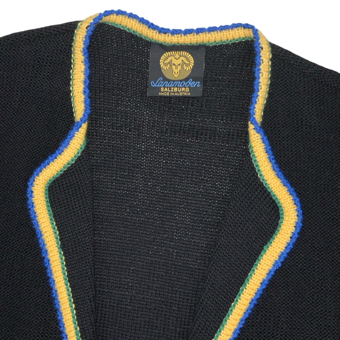 Vintage 80s ‘Lanamoden’ Beaded Embroidered Balloon Colourful Black Cardigan 16 18 L