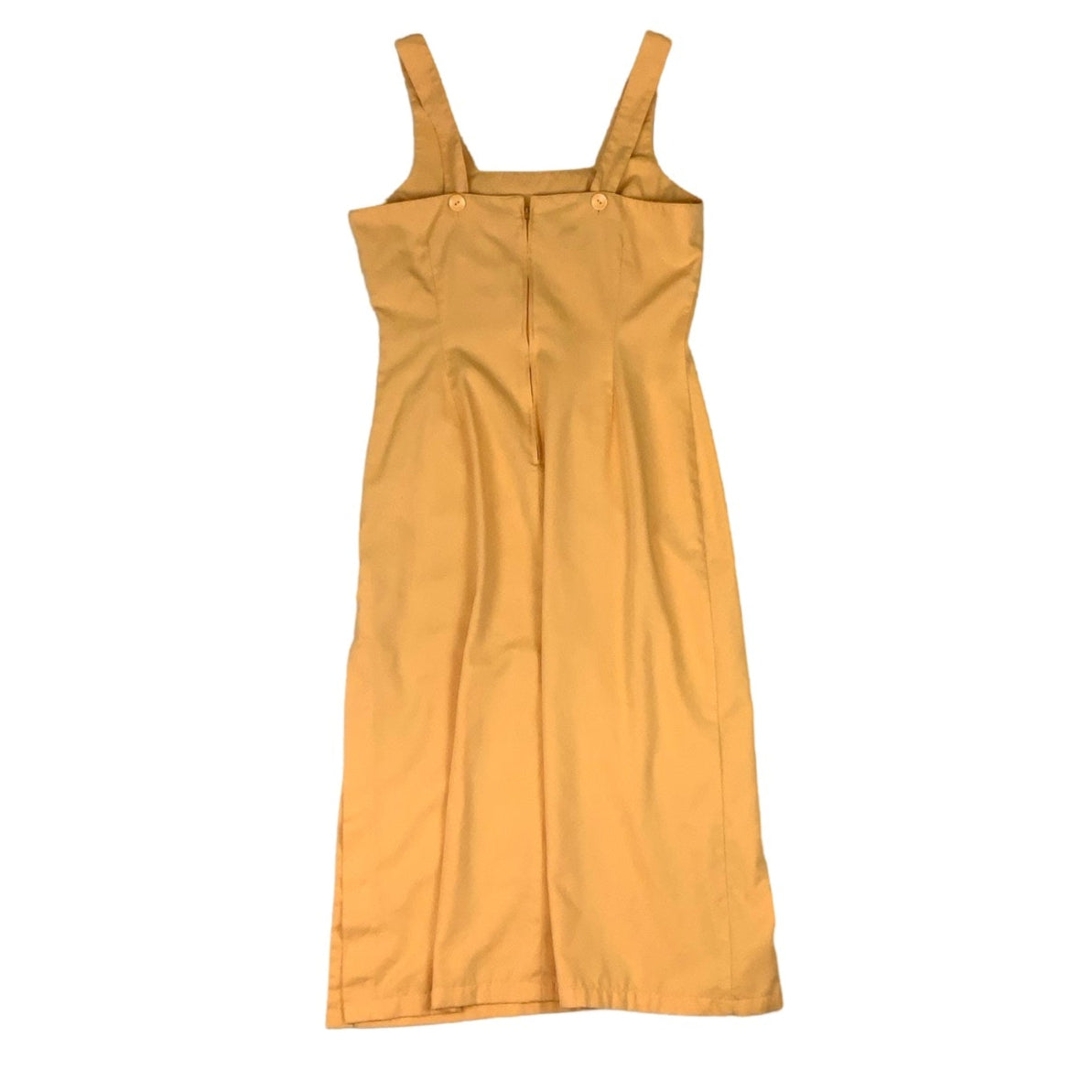 Vintage 90s Sleeveless Sunshine Yellow Maxi Summer Dress 8 10 12