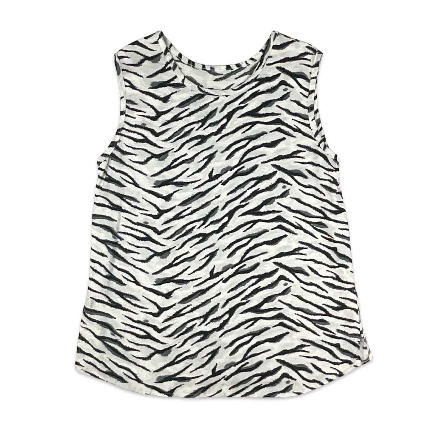 Y2K White & Black Zebra Print Top 10 12 14