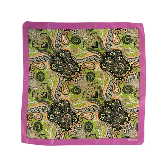 Vintage Green and Purple Paisley Scarf
