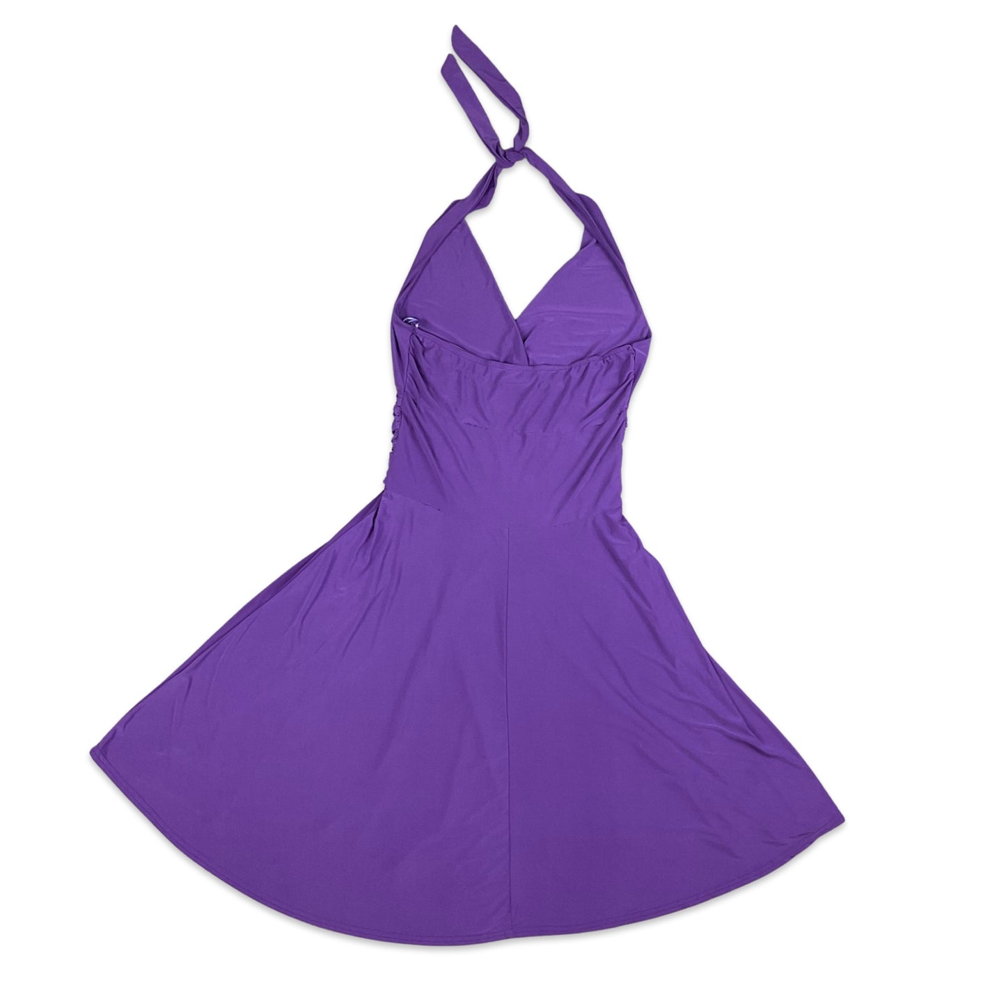 Vintage Y2K Purple Halter Neck Dress 8 10