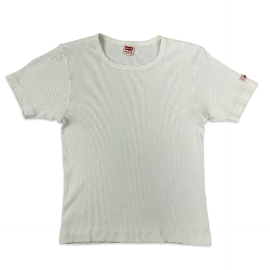 Vintage Levi's White Ribbed Top 8