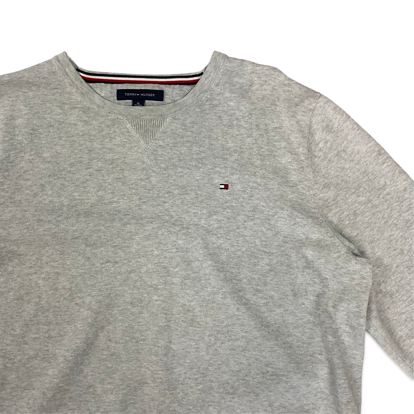 Tommy Hilfiger Grey Crew Neck Knit Sweatshirt XL