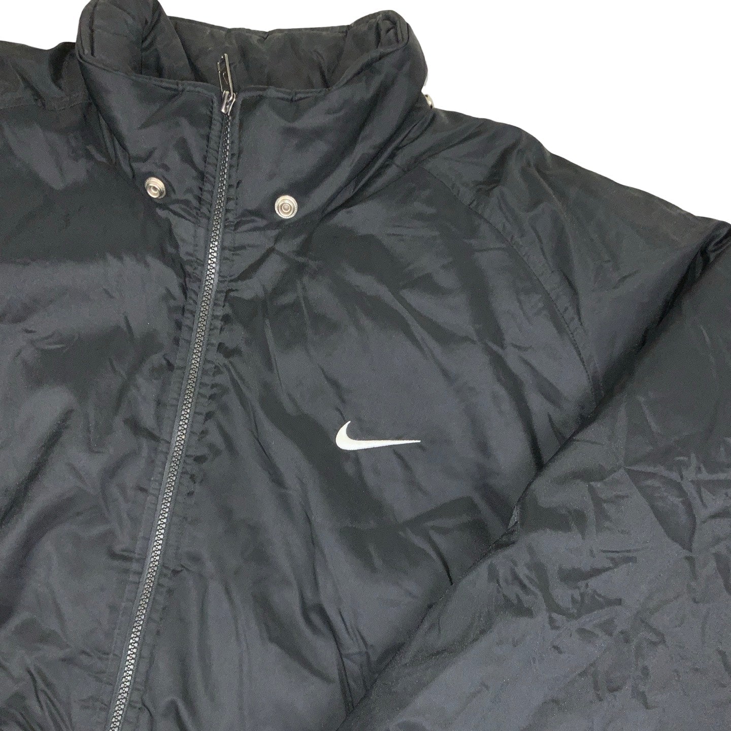 Vintage 90s ‘NIKE’ Black Oversized Windbreaker Puffer Raincoat 3XL 4XL