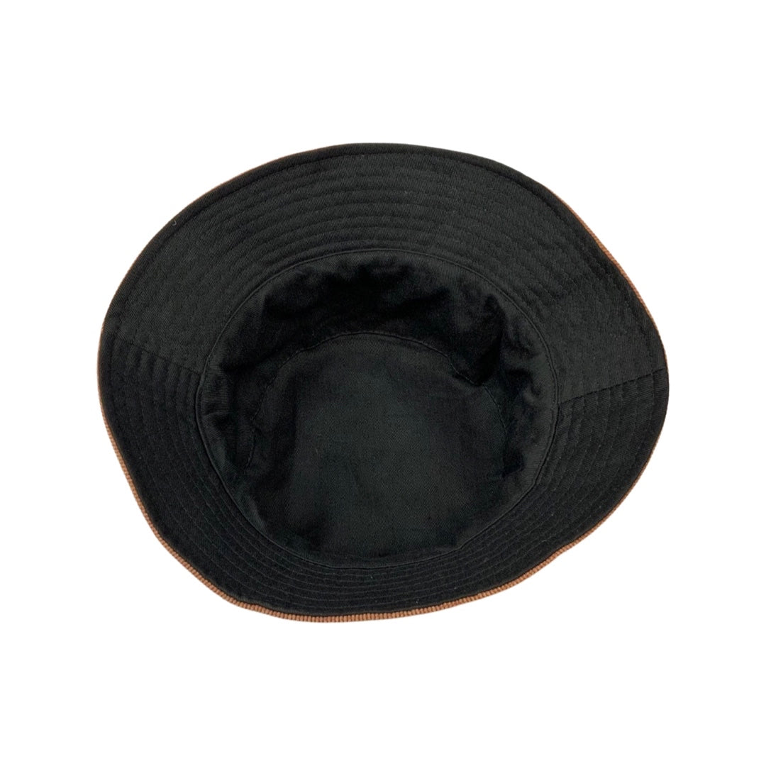 Vintage Reversible Brown Cord Black Bucket Hat