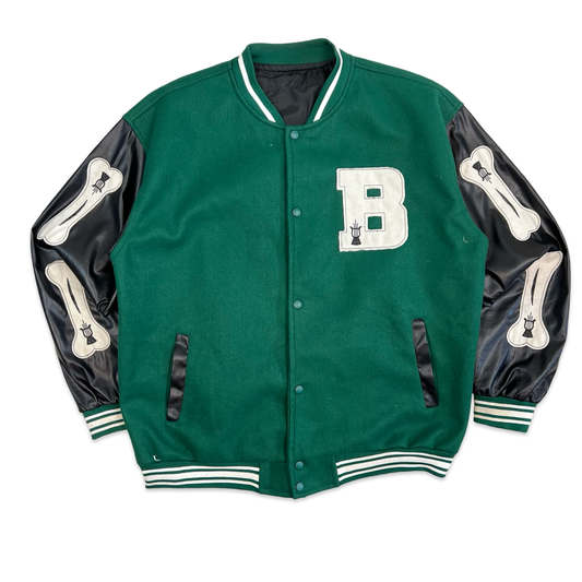 Green & Black "B" Letterman Jacket XXL