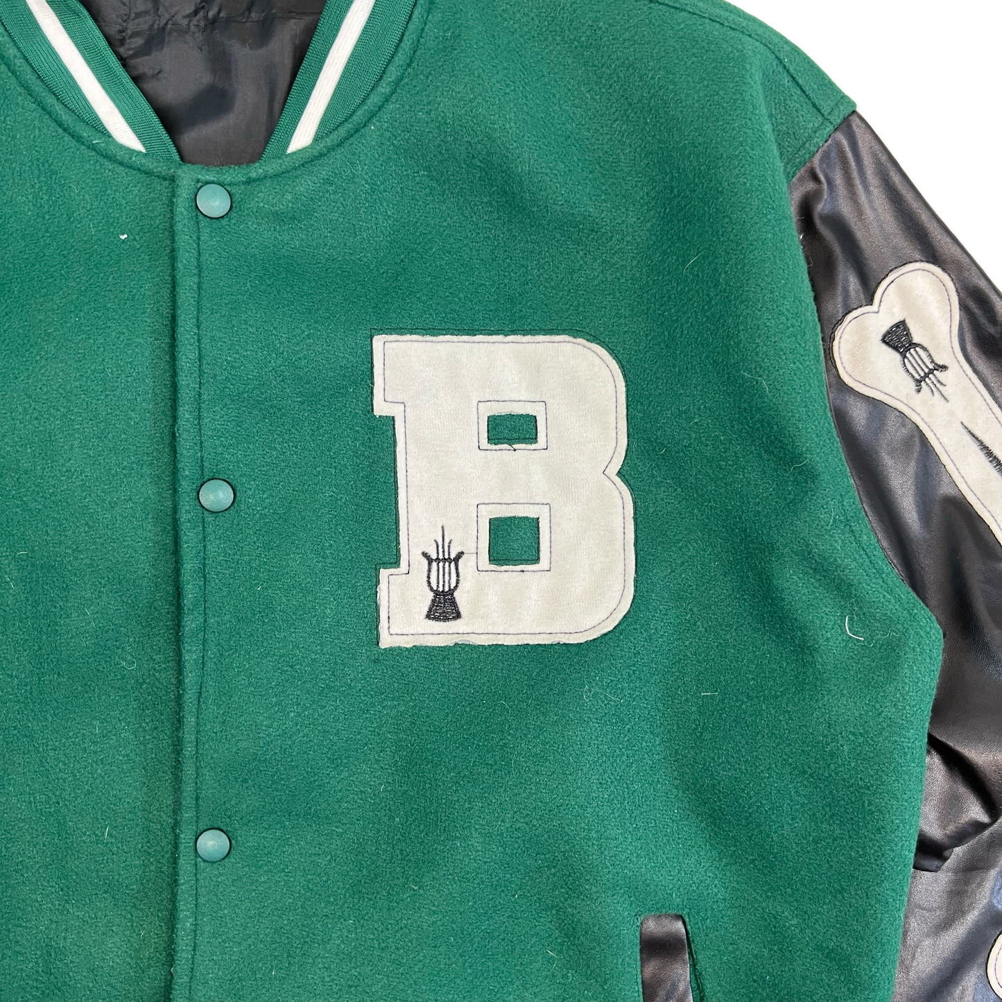 Green & Black "B" Letterman Jacket XXL