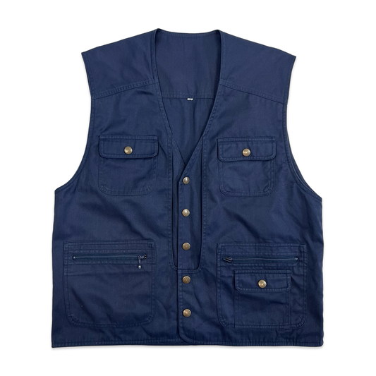 Vintage Navy Utility Vest M