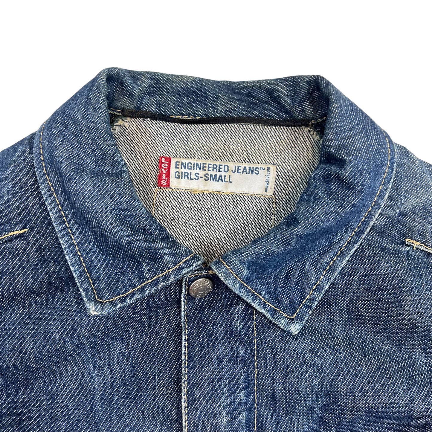 Levi's Engineered Asymmetric Blue Denim Jacket 10