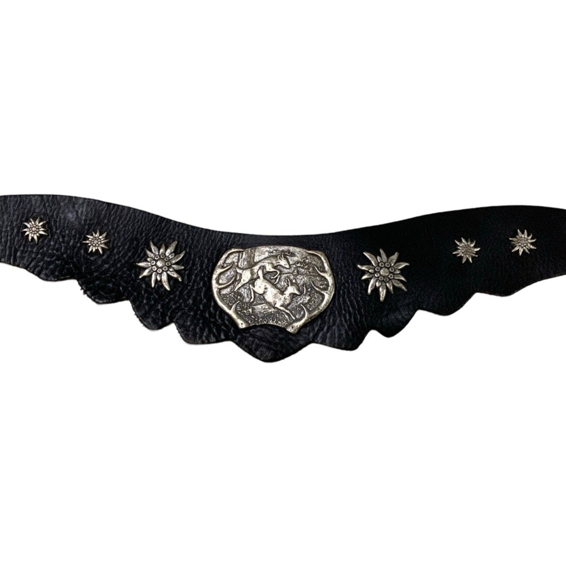 Vintage Western Black Leather Belt