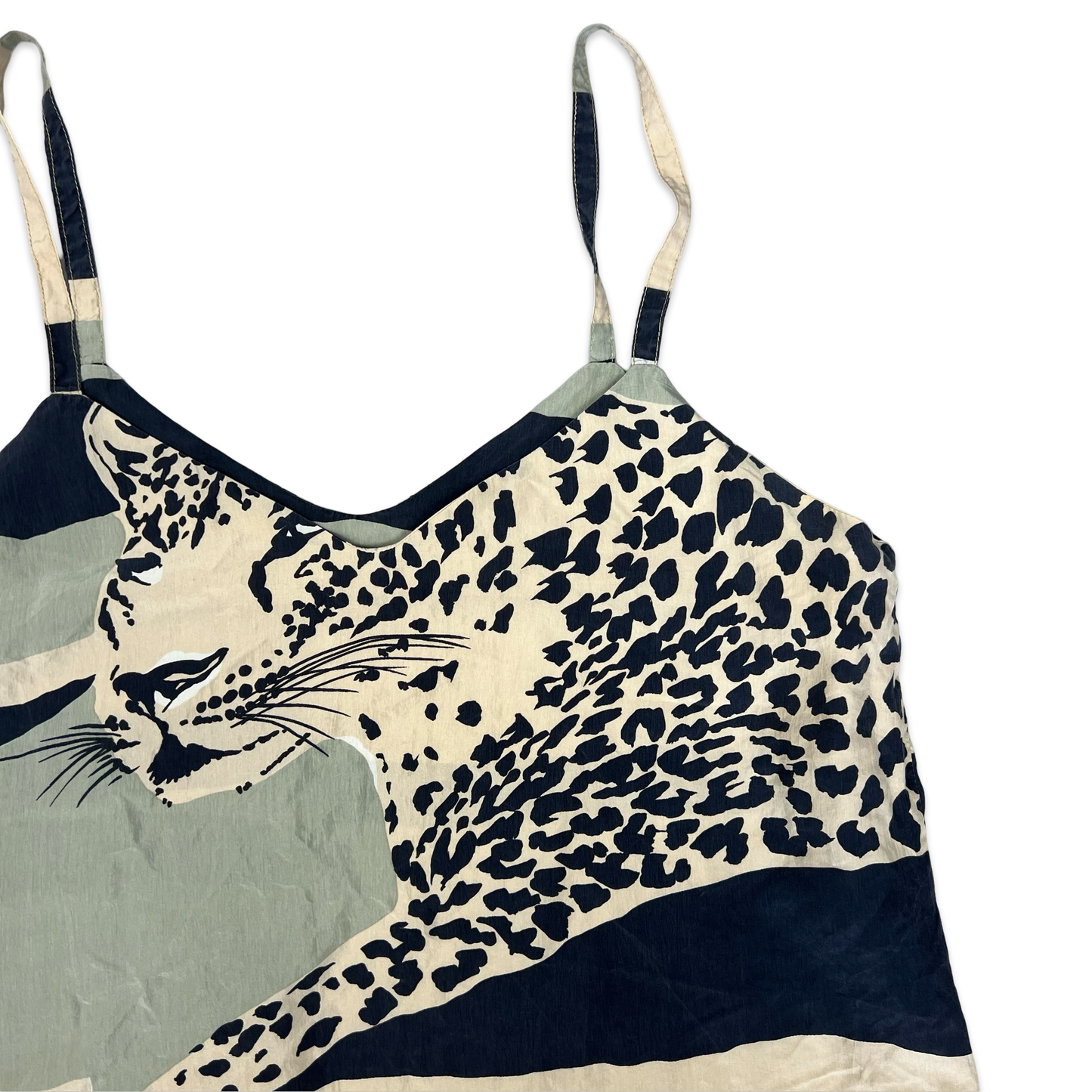 Vintage Strappy Leopard Graphic Print Top 10