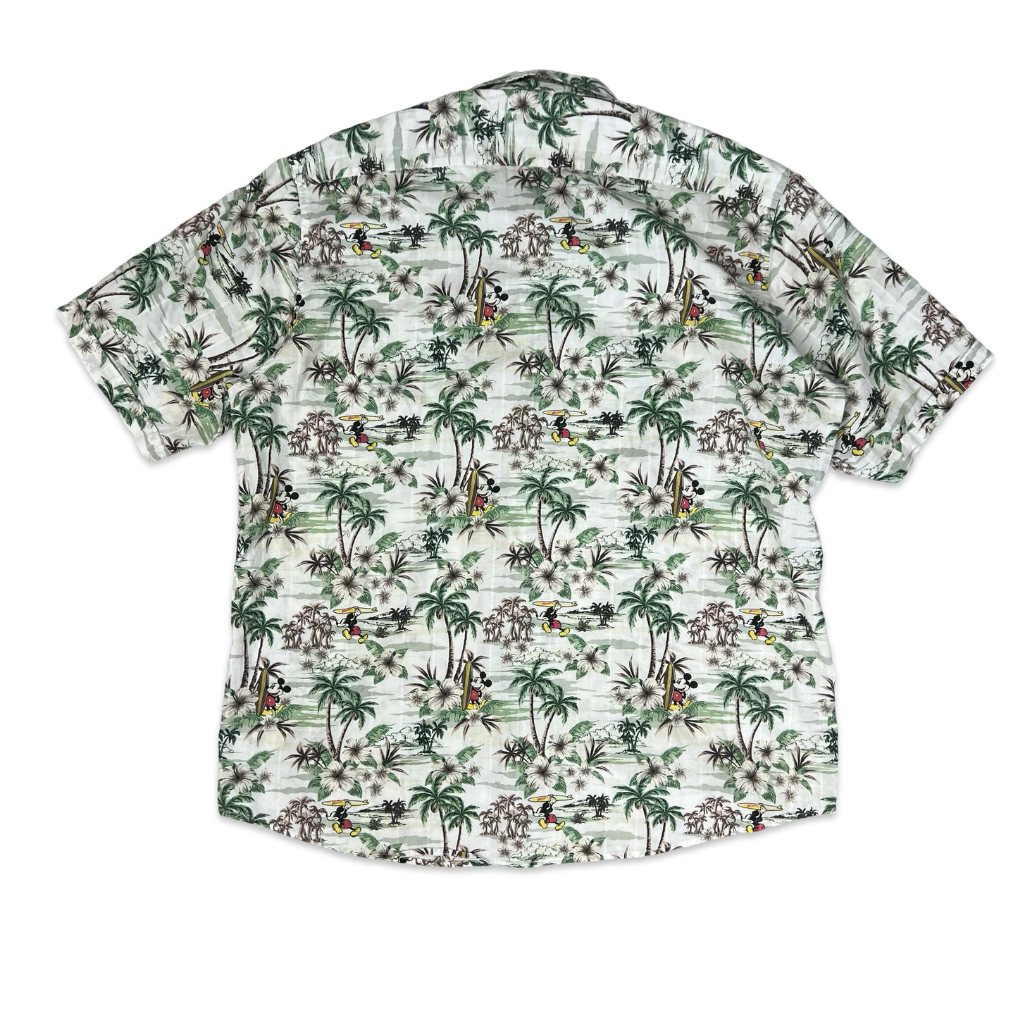 Disney Mickey Mouse Print Aloha Shirt XL