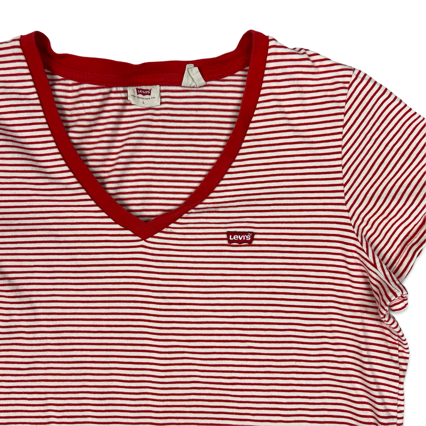 Levi's Red & White Striped Top 16