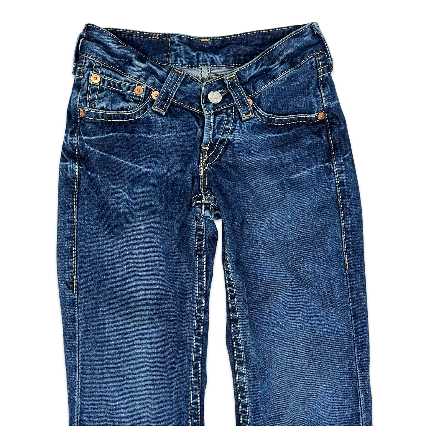 Levi's 927 Deep Blue Contrast Stitch Flared Jeans W27 L31