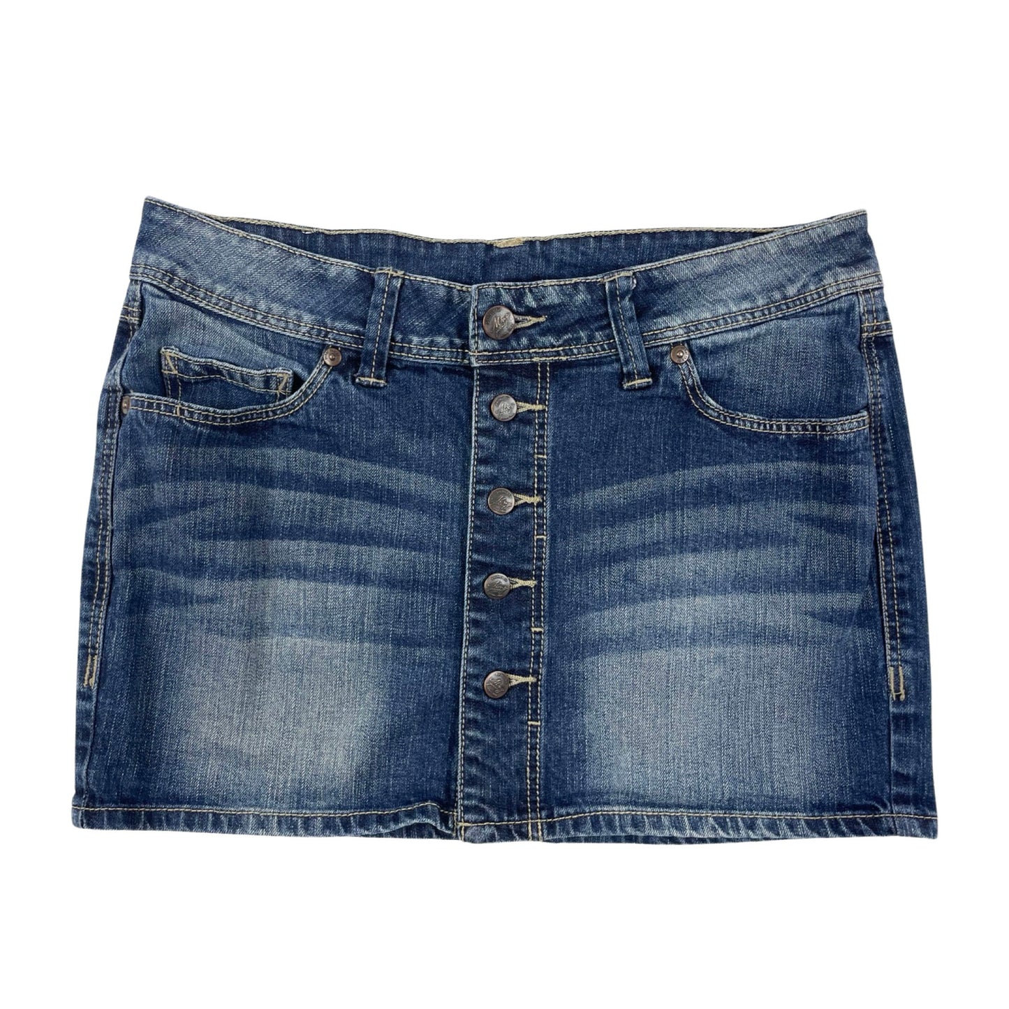 Vintage Denim Skirt Micro Low Rise 10