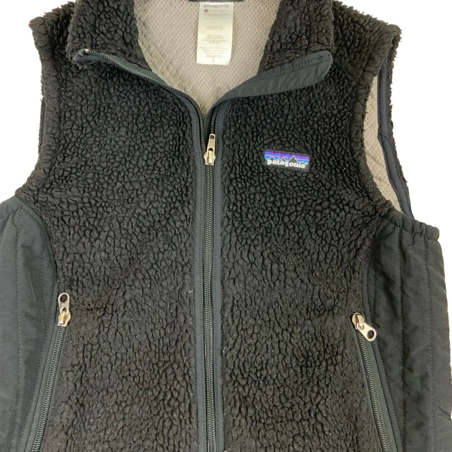 Vintage 90s 'Patagonia' Black Fleece Gilet Vest XS 8