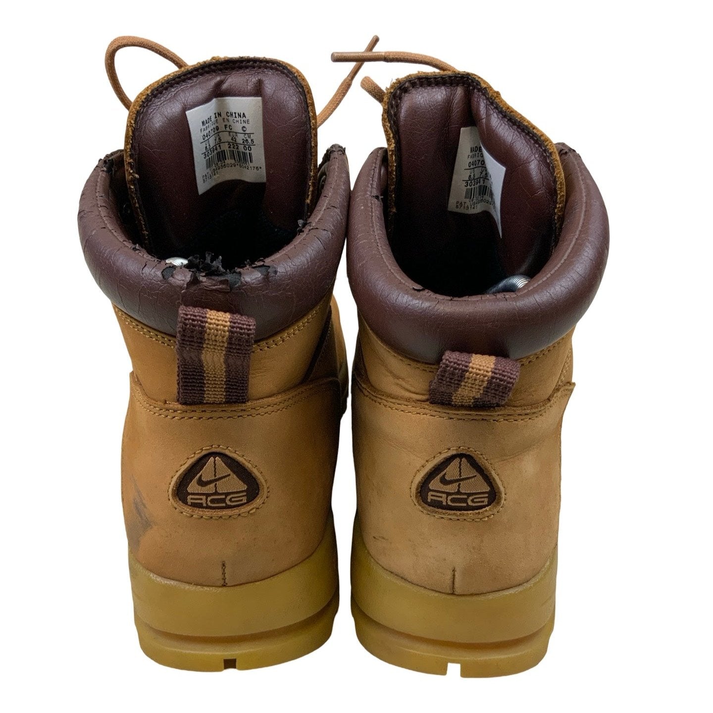 2002 Vintage Nike ACG Tan Ankle Boots UK 7.5