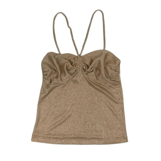 Vintage 'N. Rossella' Gold Sparkle Tank Top 8 10