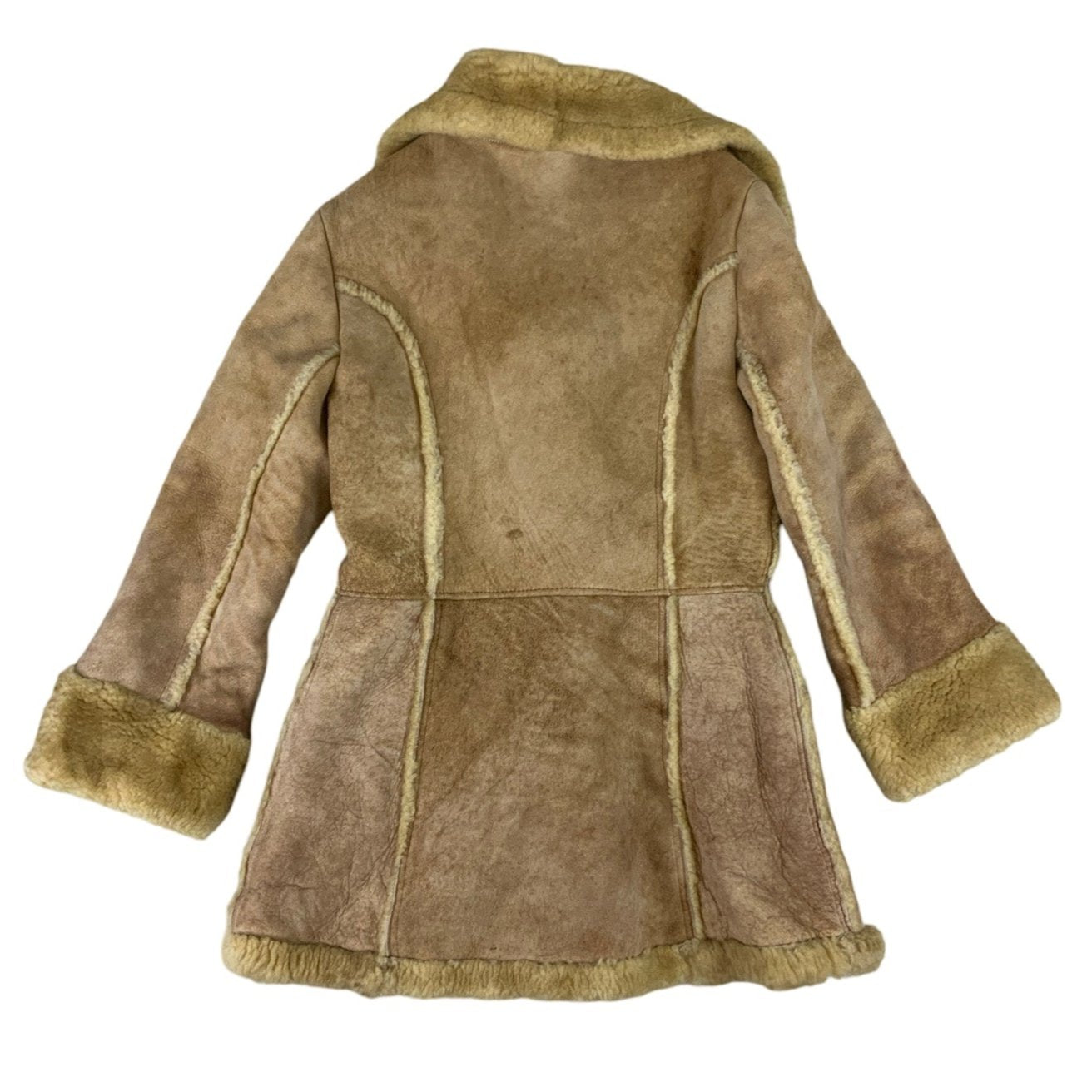 Vintage Tan Women's Shearling Coat 12 14