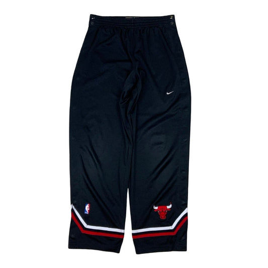 Vintage 90s 'Nike' x 'NBA' Authentic Black Red Popper Joggers M L XL XXL