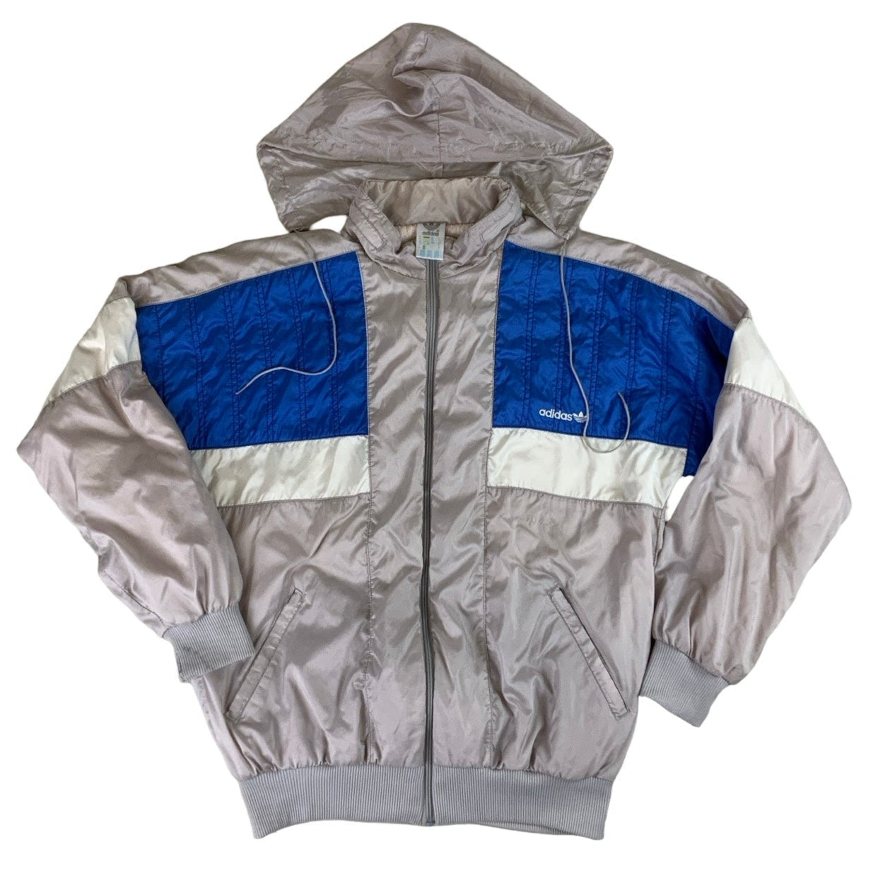 Late 80s Adidas Hooded Track Jacket M L