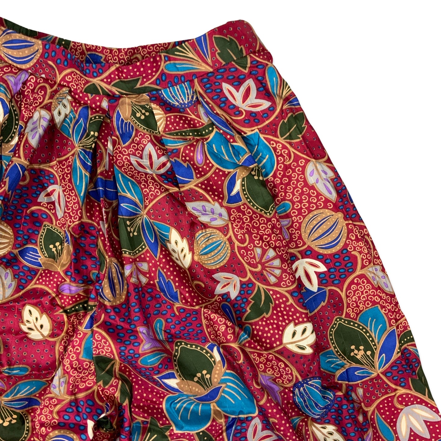 Vintage Pleated Abstract Print Shorts 4