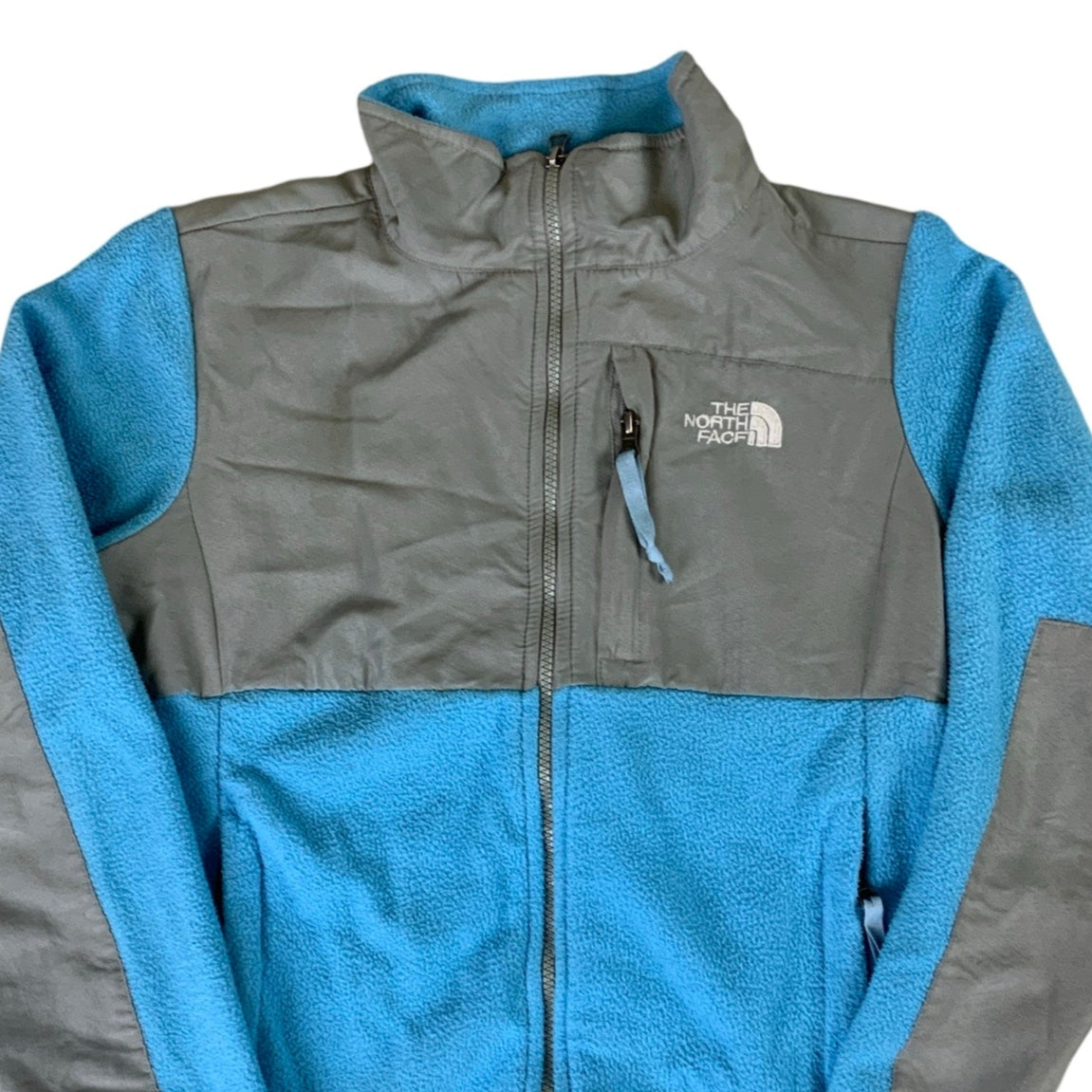 Vintage The North Face Bright Blue & Grey Fleece S M