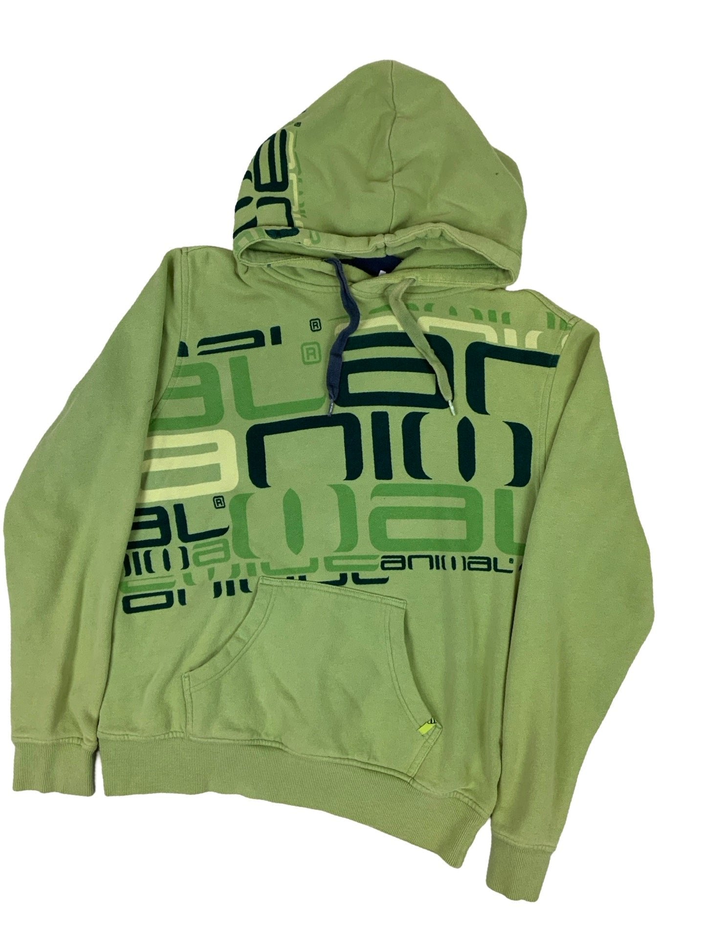 Y2K Animal Allover print Green Hoodie S M