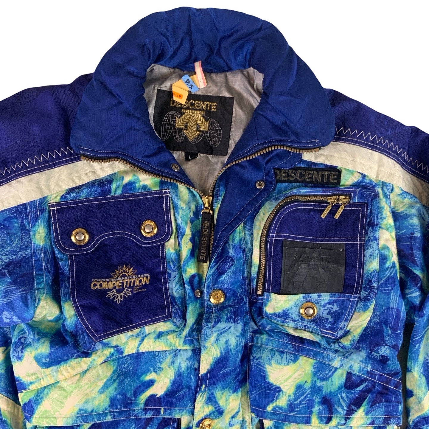 Vintage 90s Bright Descente Retro Ski Jacket M L