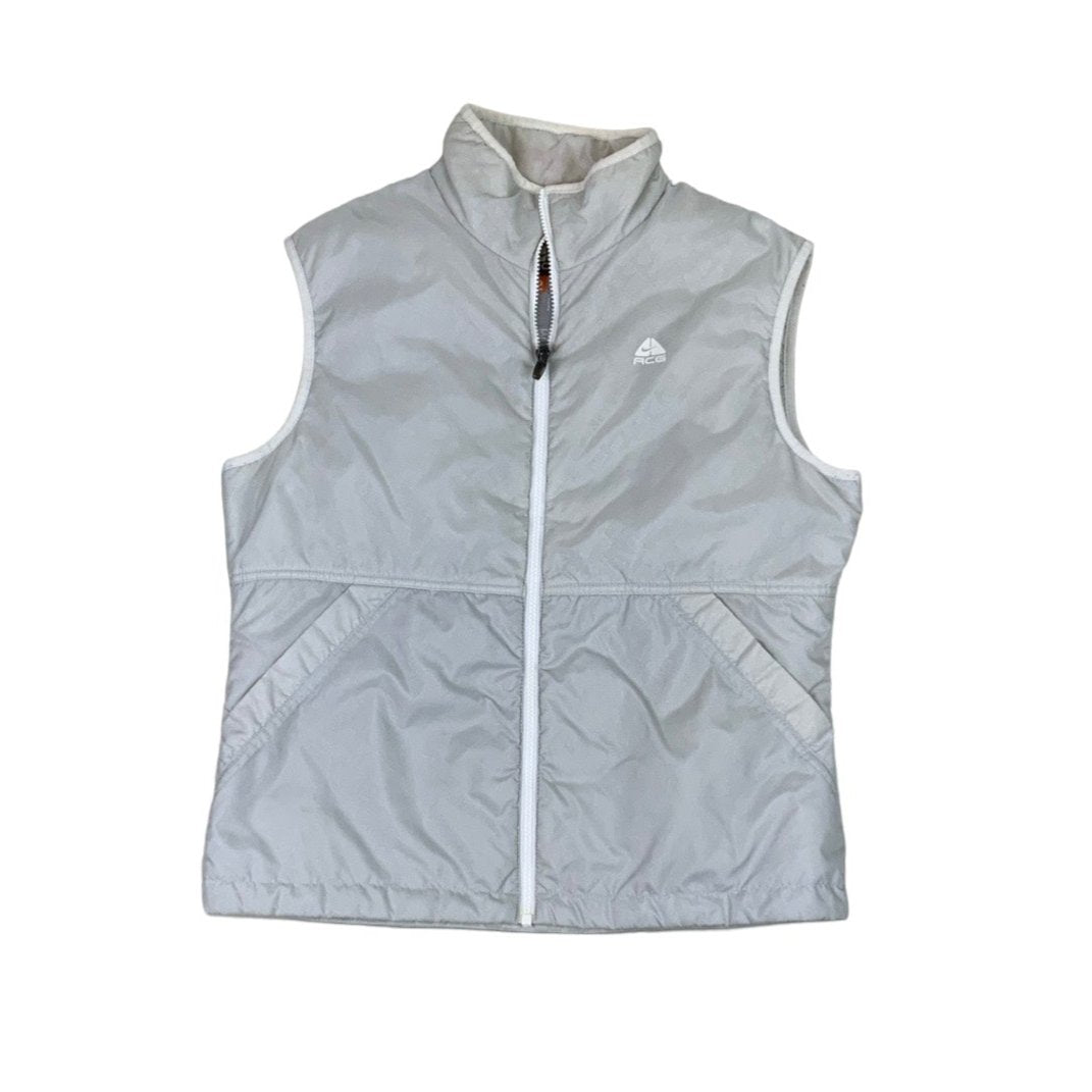 90s ACG White Quilted Gilet Body Warmer S M