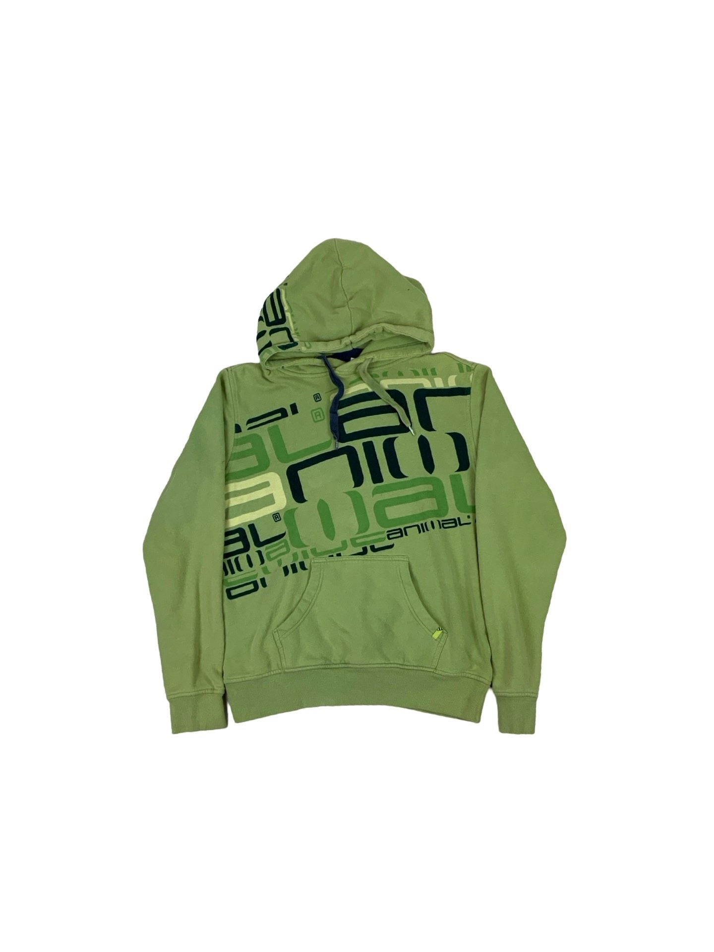 Y2K Animal Allover print Green Hoodie S M