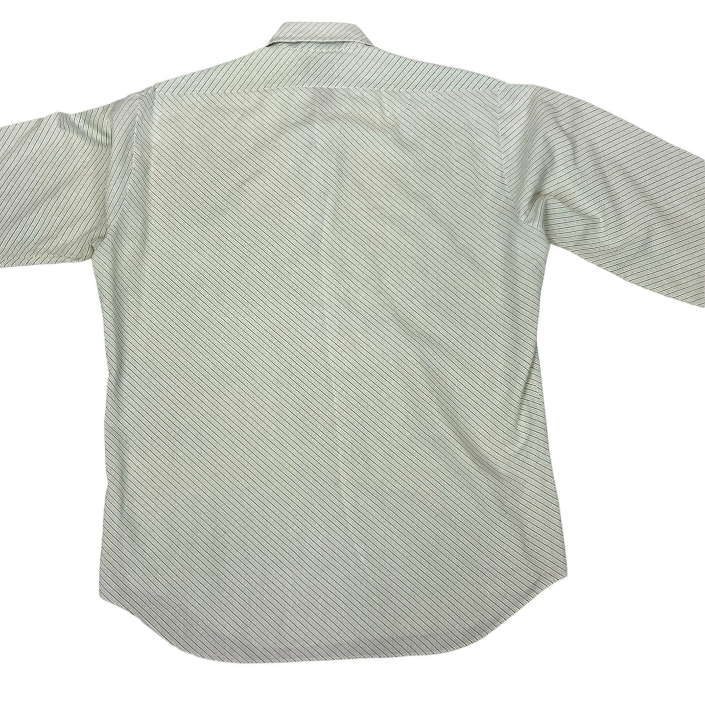 Vintage Robby Cream and Green Stripe Collar Shirt S 12