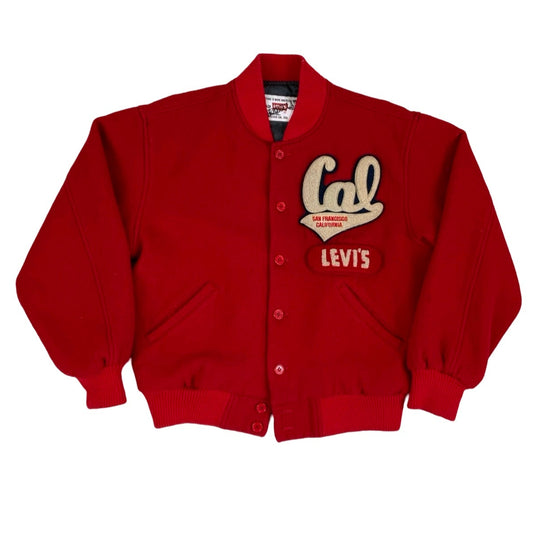 Red Levis Varsity Bomber Jacket M L