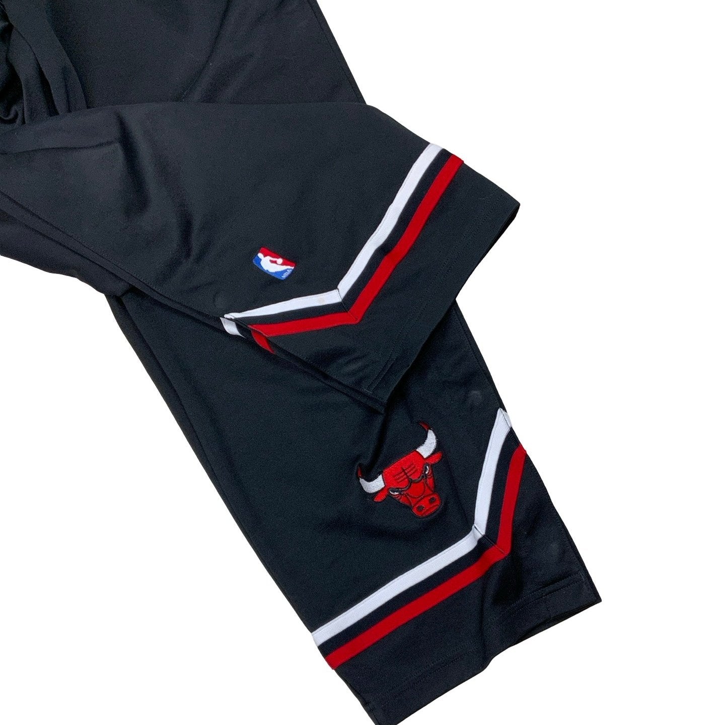 Vintage 90s 'Nike' x 'NBA' Authentic Black Red Popper Joggers M L XL XXL