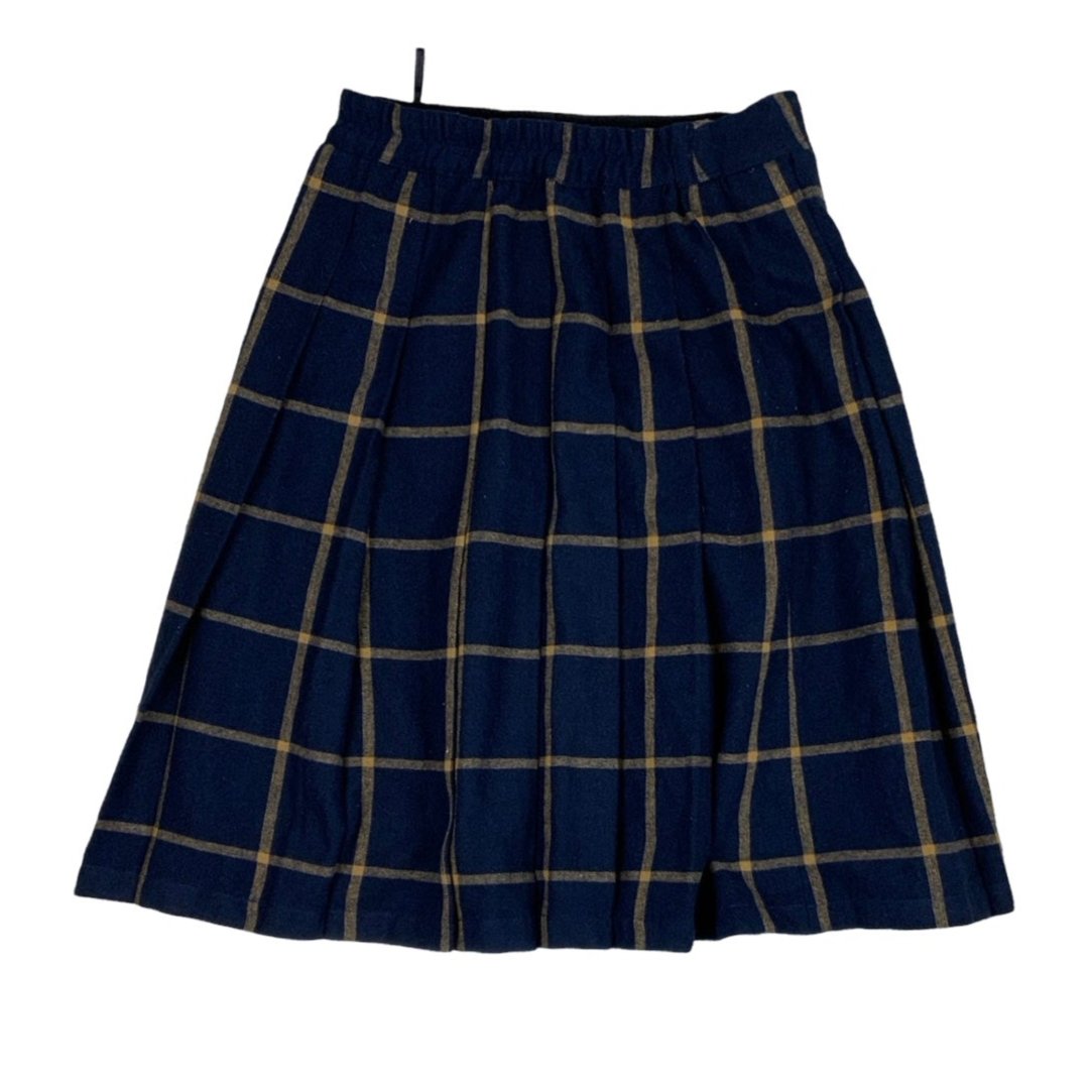 Vintage 'Natural Palette' Blue Yellow Scottish Tartan Kilt XS 10 12