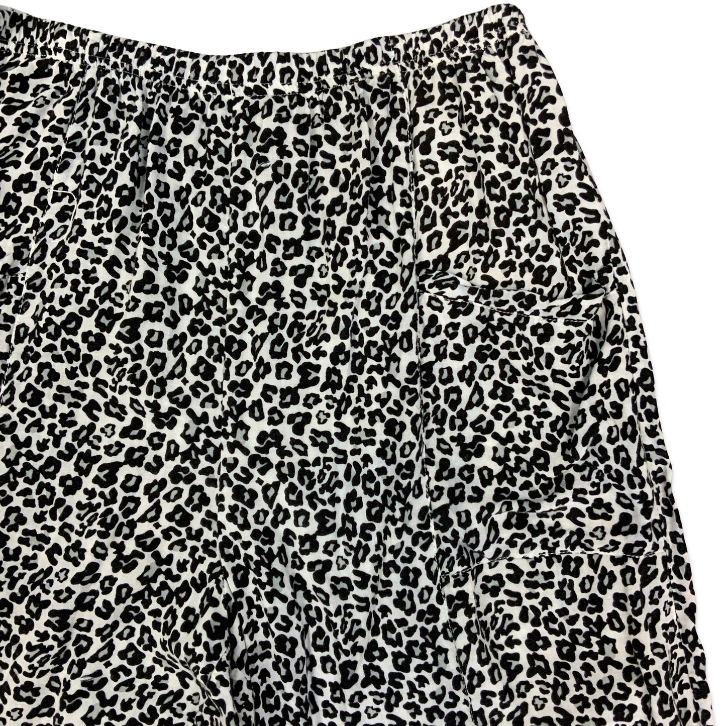 Vintage Black & White Animal Print Shorts 10 12 14 16 18