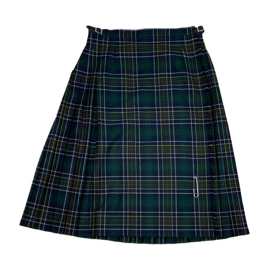 Vintage 'Jenners Edinburgh' Green White Red Yellow Black Blue Scottish Tartan Kilt M 16