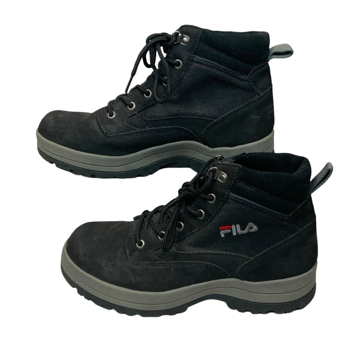 Vintage Fila Black Work Boots UK8