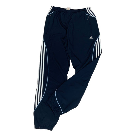 Vintage 90s Adidas Navy Blue 3 White Stripe Joggers S 14