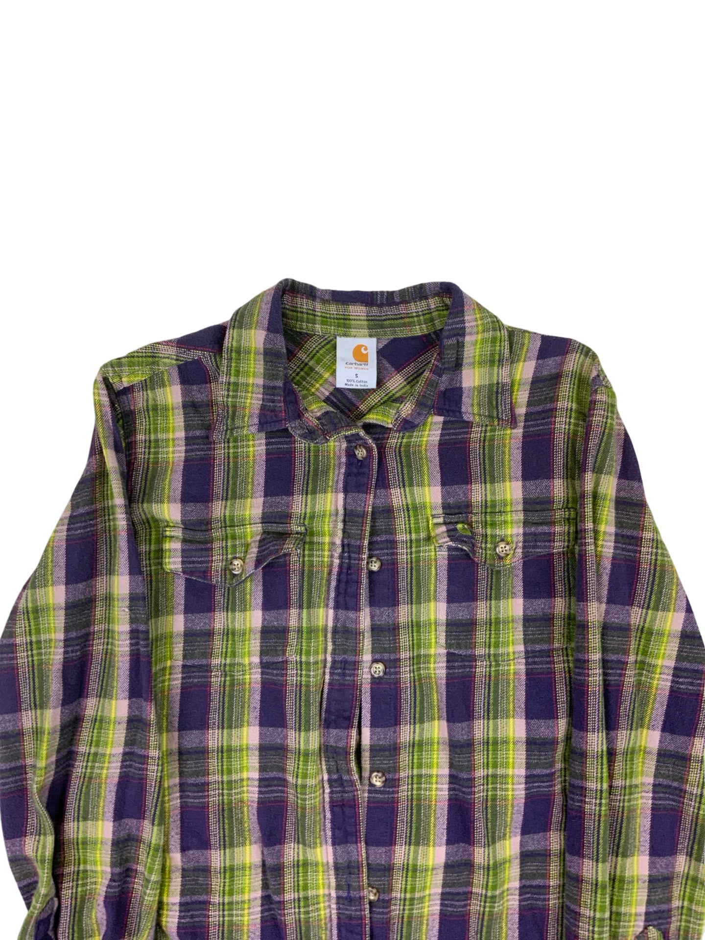 Carhartt Long Sleeve Flannel Work Shirt XS S