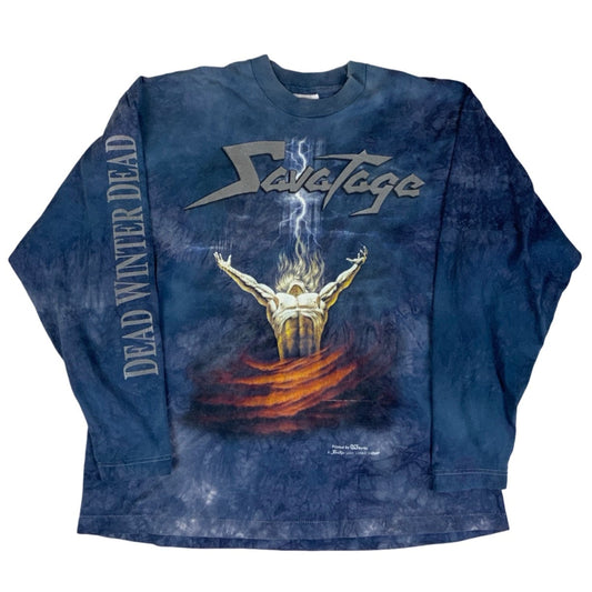 Vintage Savatage 1996 RARE Graphic Long Sleeve T-Shirt L XL
