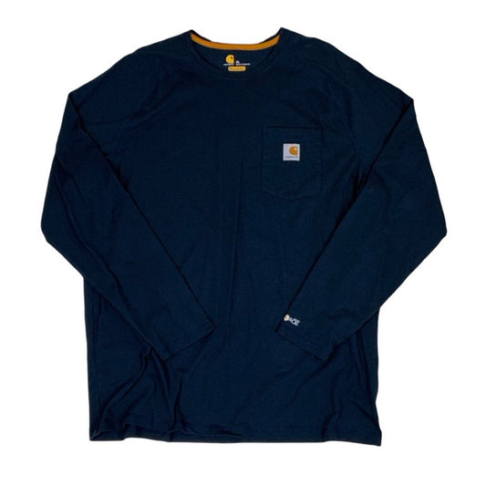 90s Carhartt Navy Blue Long Sleeve Tee L XL