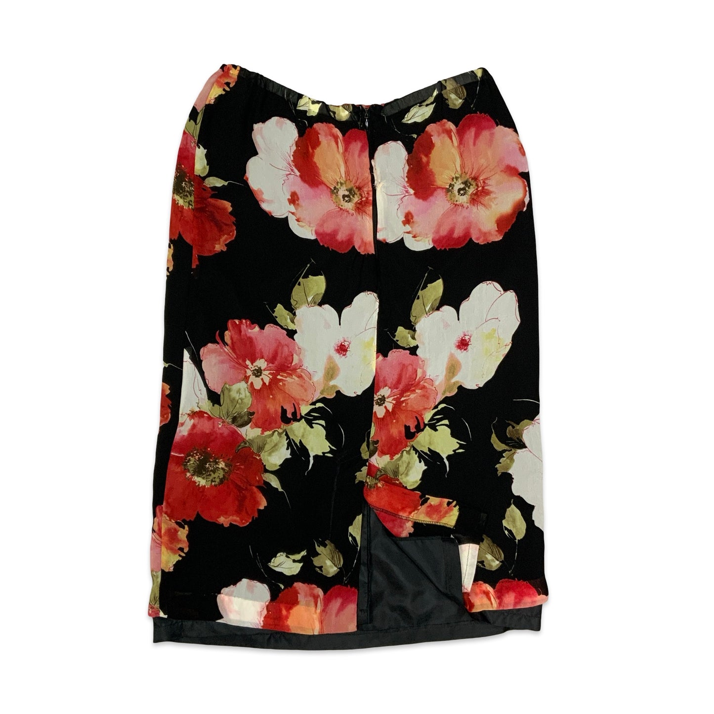 Vintage Floral Midi Skirt 12
