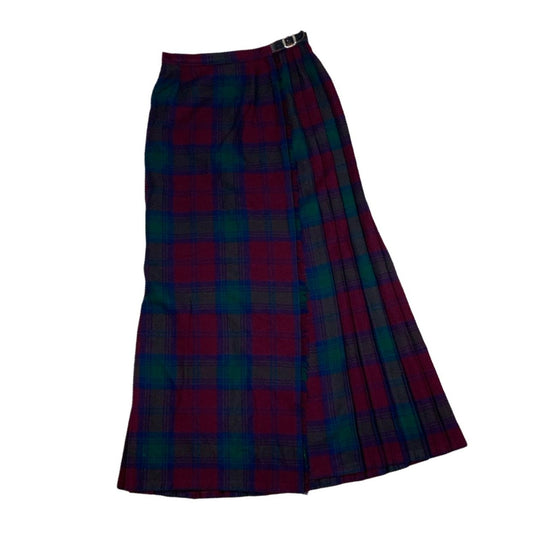 Vintage 'Clanarcric' Scottish Red Green Blue Traditional Tartan Kilt S 12