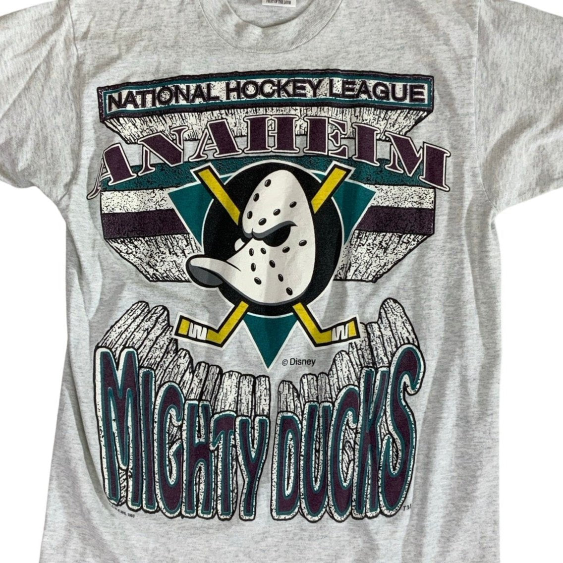 Vintage 1993 Single Stitch Disney Hockey Graphic T-shirt M