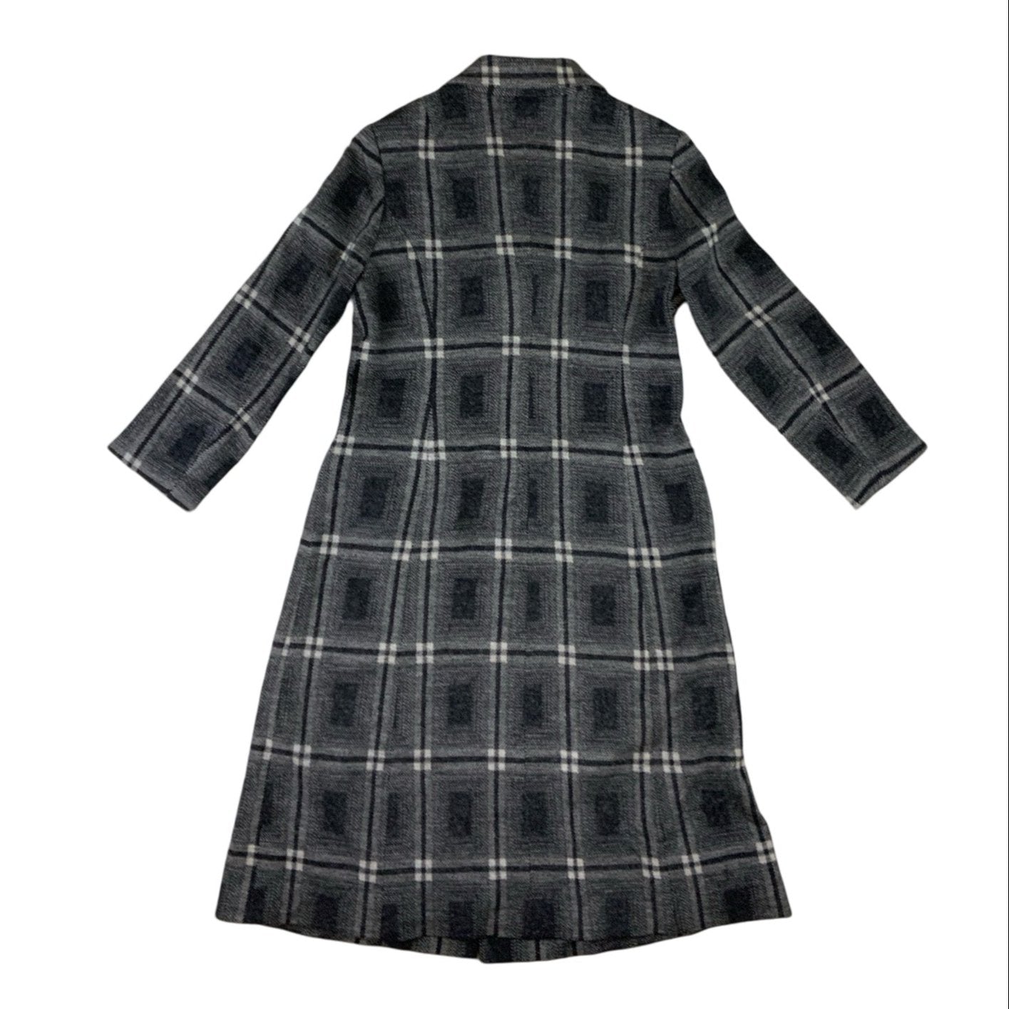 Vintage Checkered Long Coat 10 12