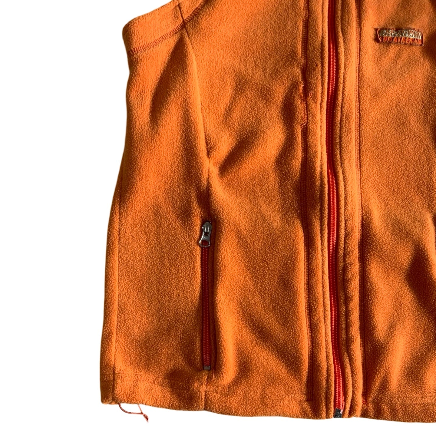 00s Napapijri Orange Fleece Body Warmer S M