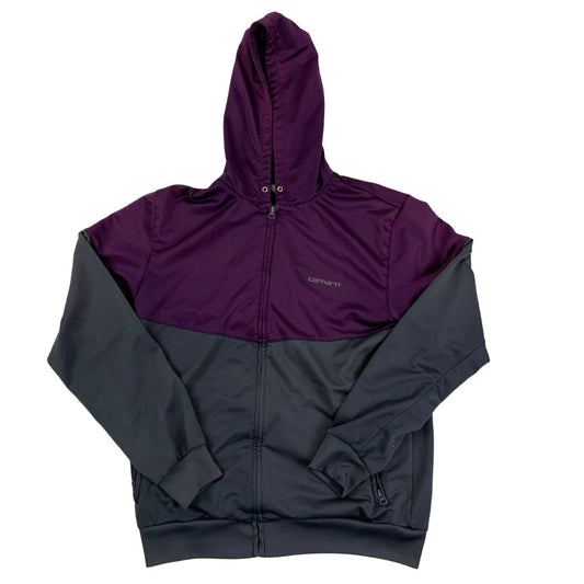Carhartt Burgundy & Grey Zip Up Jacket  S M
