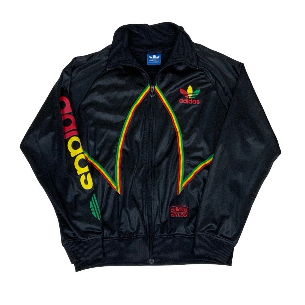 Retro Adidas Rasta Chile62 RARE Track Jacket S M