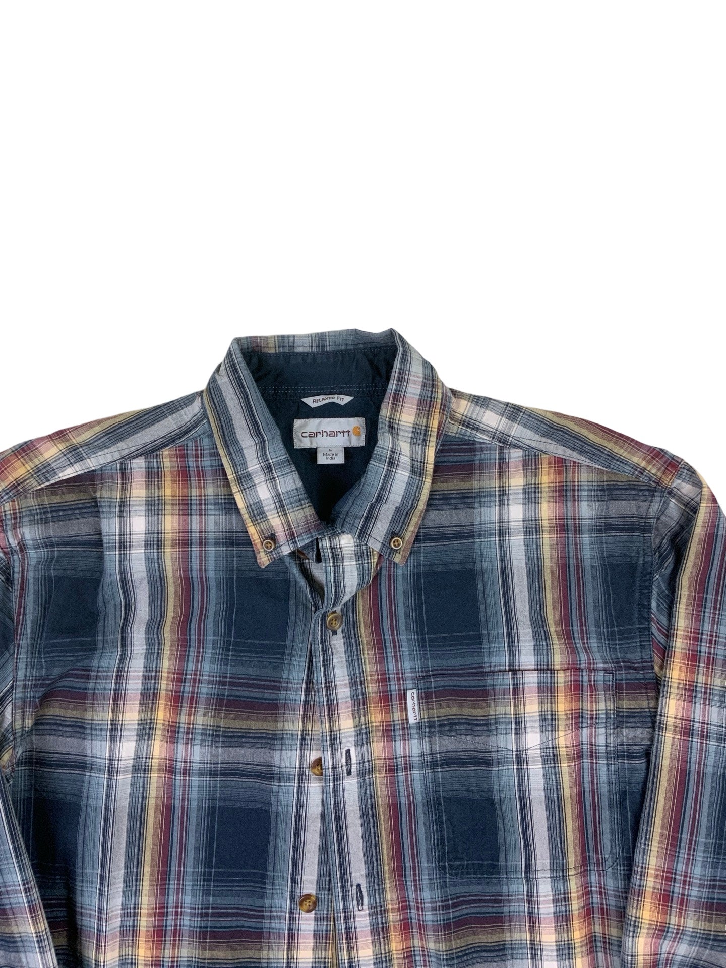 Carhartt Checkered Work Wear Long-sleeve Shirt M L